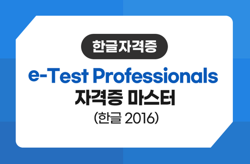 한글자격증 e-Test Professionals 자격증 마스터 (한글 2016)
